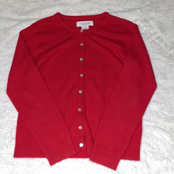 Outline red cardigan - Picture 4 of 10
